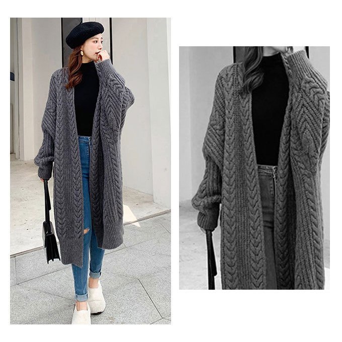 カーディガン ロングカーディガン レディース ニットカーディガン ロング ニット かわいい おしゃれ ボリューム 可愛い 極厚 大きめ 厚手 