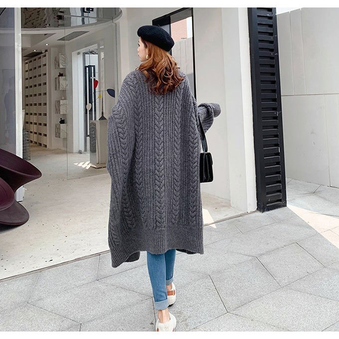 カーディガン ロングカーディガン レディース ニットカーディガン ロング ニット かわいい おしゃれ ボリューム 可愛い 極厚 大きめ 厚手 