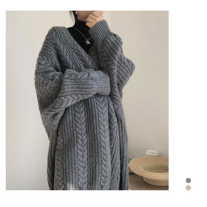 カーディガン ロングカーディガン レディース ニットカーディガン ロング ニット かわいい おしゃれ ボリューム 可愛い 極厚 大きめ 厚手 