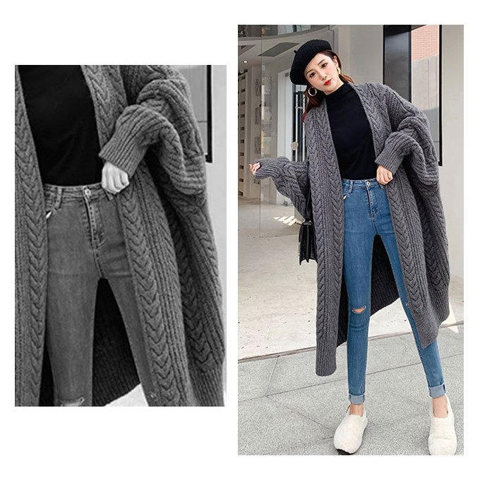 カーディガン ロングカーディガン レディース ニットカーディガン ロング ニット かわいい おしゃれ ボリューム 可愛い 極厚 大きめ 厚手 