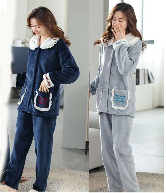 もこもこ パジャマ レディース 冬 かわいい ルームウェア 上下セット 結婚祝い 部屋着 長袖 裏起毛 暖かい 韓国 韓国 前開き プレゼント 