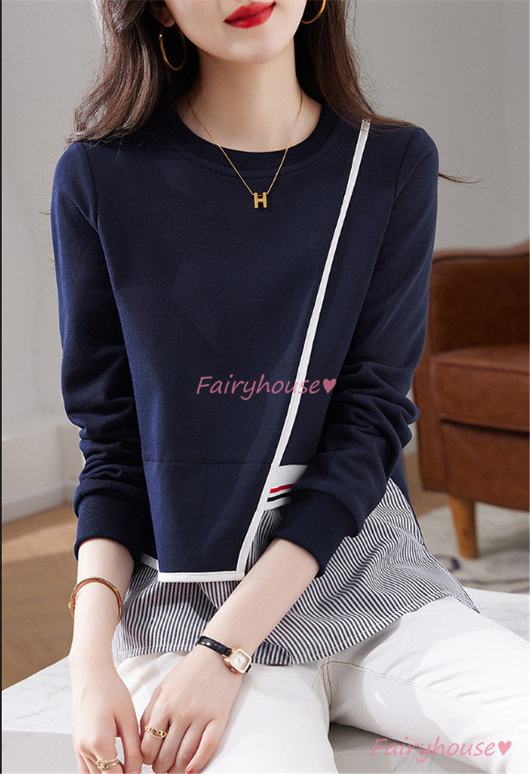 ニット セーター トップス レディース 秋冬 ラウンネック 着痩せ 切り替え 通勤 長袖ニットきれいめ 30代 40代 カジュアルニット ニットインナー オシャレ 