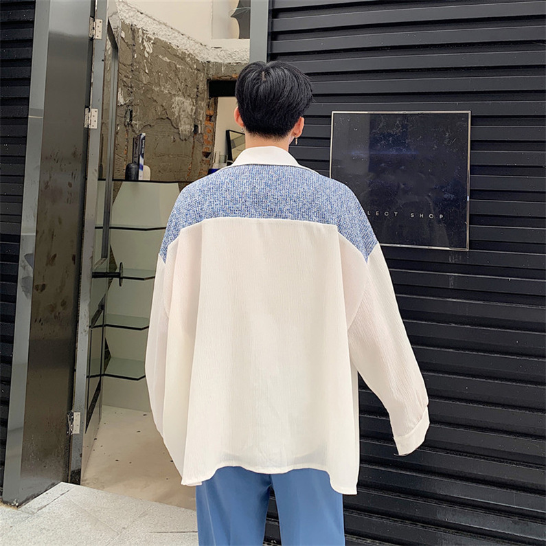 メンズ シャツ カジュアルシャツ 長袖 ワイシャツ ポケット クラブ オシャレ 男子トップス ボタン ダンスウェア ホワイト 春秋 公演 発表会 ゆったり 