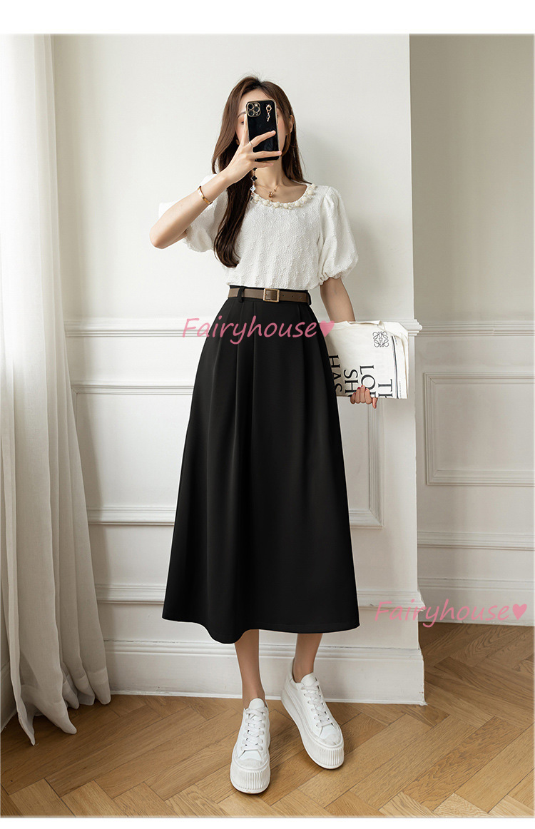 スカート マキシ丈 秋冬 Aラインスカート 黒フレアカート レディース オシャレ30代 着痩せ ハイウェストボ大人 通勤OL 50代 ロング丈スカート 40代 