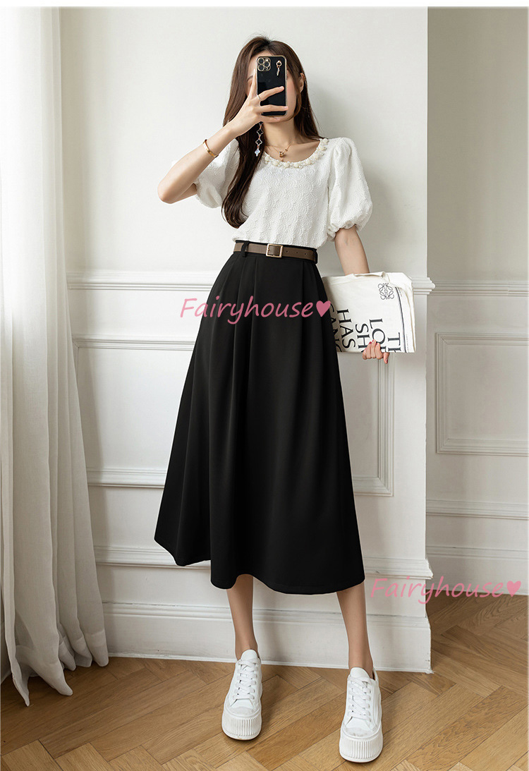 スカート マキシ丈 秋冬 Aラインスカート 黒フレアカート レディース オシャレ30代 着痩せ ハイウェストボ大人 通勤OL 50代 ロング丈スカート 40代 