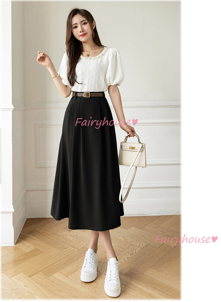 スカート マキシ丈 秋冬 Aラインスカート 黒フレアカート レディース オシャレ30代 着痩せ ハイウェストボ大人 通勤OL 50代 ロング丈スカート 40代 