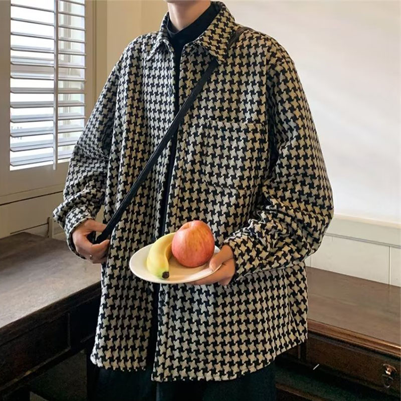 ジャケット メンズ コート アウター チェック柄 星柄 カジュアル 上着 通勤 長袖 通学 オシャレ 羽織り トップス 秋冬 男性 ファッション 