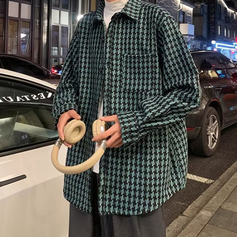 ジャケット メンズ コート アウター チェック柄 星柄 カジュアル 上着 通勤 長袖 通学 オシャレ 羽織り トップス 秋冬 男性 ファッション 