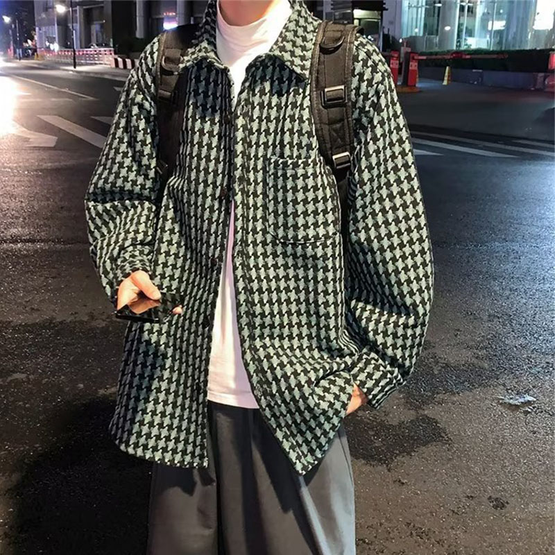 ジャケット メンズ コート アウター チェック柄 星柄 カジュアル 上着 通勤 長袖 通学 オシャレ 羽織り トップス 秋冬 男性 ファッション 