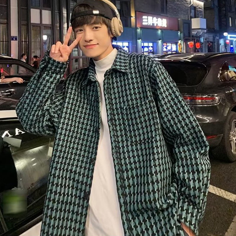 ジャケット メンズ コート アウター チェック柄 星柄 カジュアル 上着 通勤 長袖 通学 オシャレ 羽織り トップス 秋冬 男性 ファッション 