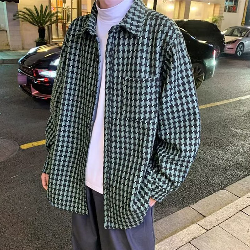 ジャケット メンズ コート アウター チェック柄 星柄 カジュアル 上着 通勤 長袖 通学 オシャレ 羽織り トップス 秋冬 男性 ファッション 