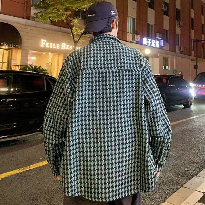 ジャケット メンズ コート アウター チェック柄 星柄 カジュアル 上着 通勤 長袖 通学 オシャレ 羽織り トップス 秋冬 男性 ファッション 