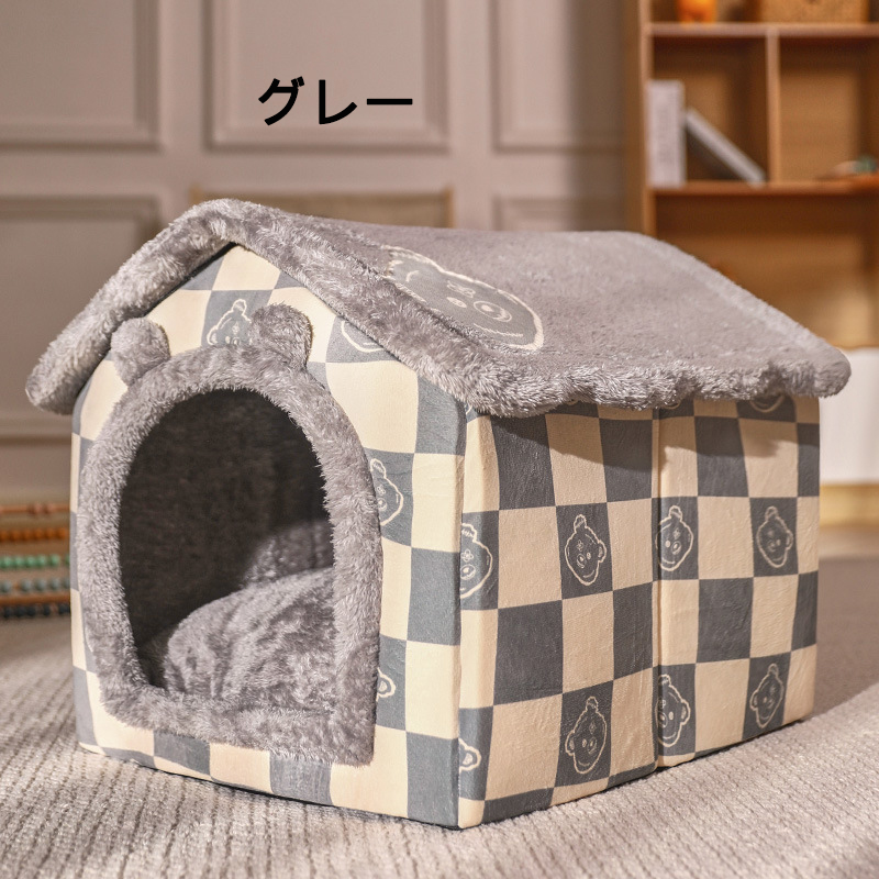 ペットハウス 猫ベッド 冬用 洗える 犬ハウス 猫ハウス 犬ベッド おしゃれ 春 ドーム型 ペットベッド 折りたたみ ベッド 冬 PET 秋 ふわふわ 暖かい HOUSE 