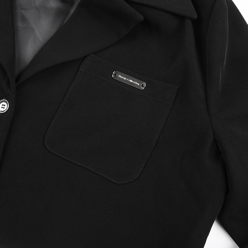 星柄 ショート丈 テーラードジャケット 韓国 ストリート HIPHOP レディース パンク 原宿系 K-POP 衣装 ダンス 