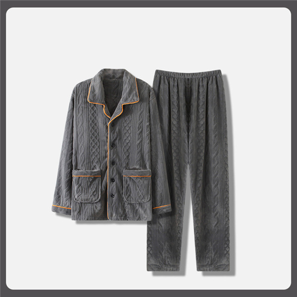 パジャマ メンズ 厚手 上下セット あったか ルームウェア 寝巻き もこもこ セットアップ お揃い 秋 部屋着 ふわふわ ケーブル柄 冬 前開き 