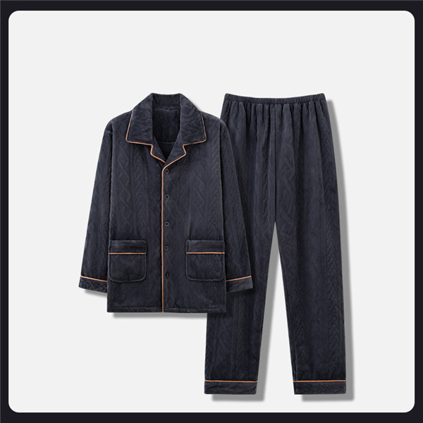 パジャマ メンズ 厚手 上下セット あったか ルームウェア 寝巻き もこもこ セットアップ お揃い 秋 部屋着 ふわふわ ケーブル柄 冬 前開き 