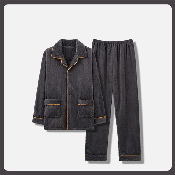 パジャマ メンズ 厚手 上下セット あったか ルームウェア 寝巻き もこもこ セットアップ お揃い 秋 部屋着 ふわふわ ケーブル柄 冬 前開き 