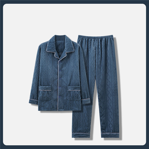 パジャマ メンズ 厚手 上下セット あったか ルームウェア 寝巻き もこもこ セットアップ お揃い 秋 部屋着 ふわふわ ケーブル柄 冬 前開き 