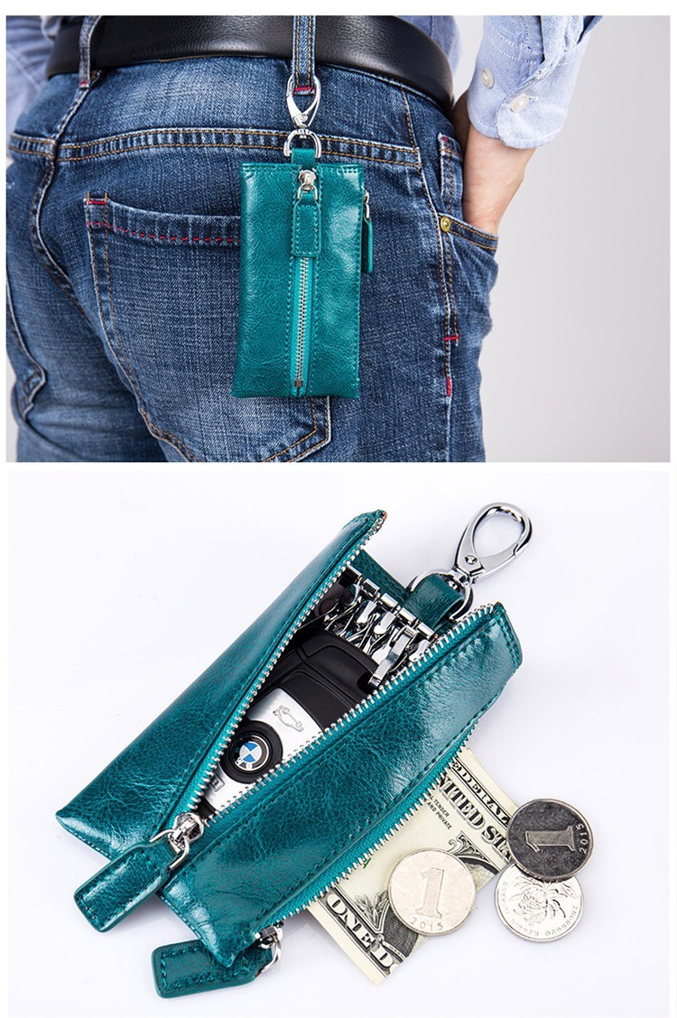 (。・。。不可)牛革キーケース カード入れ 札入れ ６連キーホルダー キーケース財布 鍵 セール ポケット カード入れ 