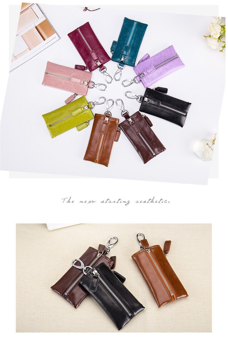 (。・。。不可)牛革キーケース カード入れ 札入れ ６連キーホルダー キーケース財布 鍵 セール ポケット カード入れ 