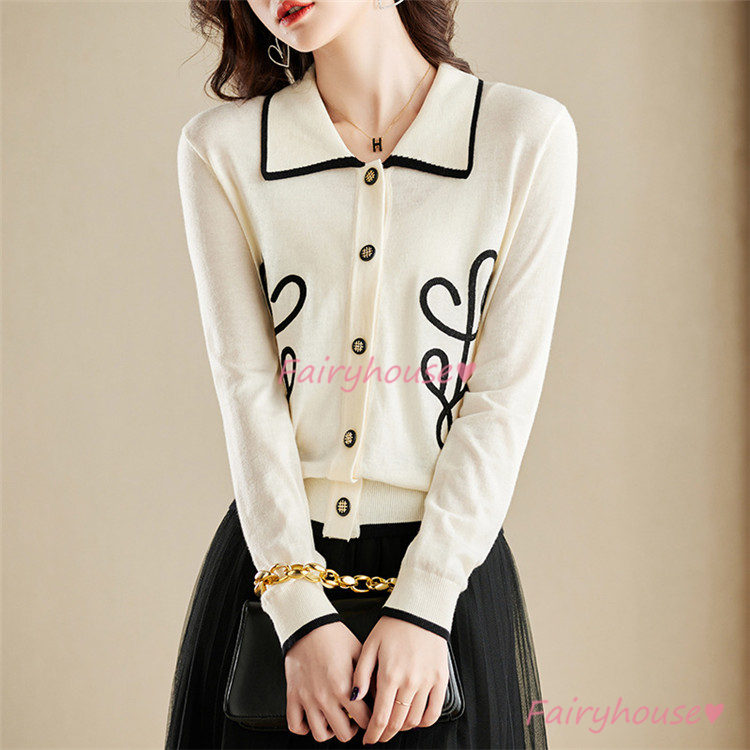 ニットカーディガン レディース 秋新作 花柄 ニットソー 通勤 通勤 大人 コーディガン 可愛い 40代 上品 オシャレ 着痩せ 