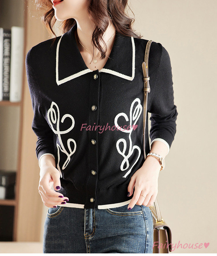 ニットカーディガン レディース 秋新作 花柄 ニットソー 通勤 通勤 大人 コーディガン 可愛い 40代 上品 オシャレ 着痩せ 