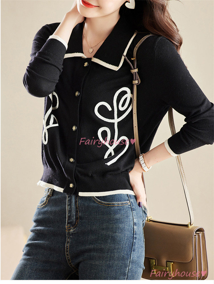 ニットカーディガン レディース 秋新作 花柄 ニットソー 通勤 通勤 大人 コーディガン 可愛い 40代 上品 オシャレ 着痩せ 