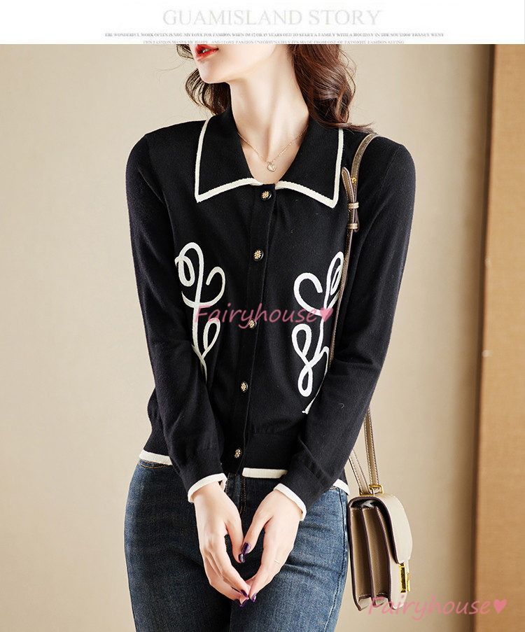 ニットカーディガン レディース 秋新作 花柄 ニットソー 通勤 通勤 大人 コーディガン 可愛い 40代 上品 オシャレ 着痩せ 