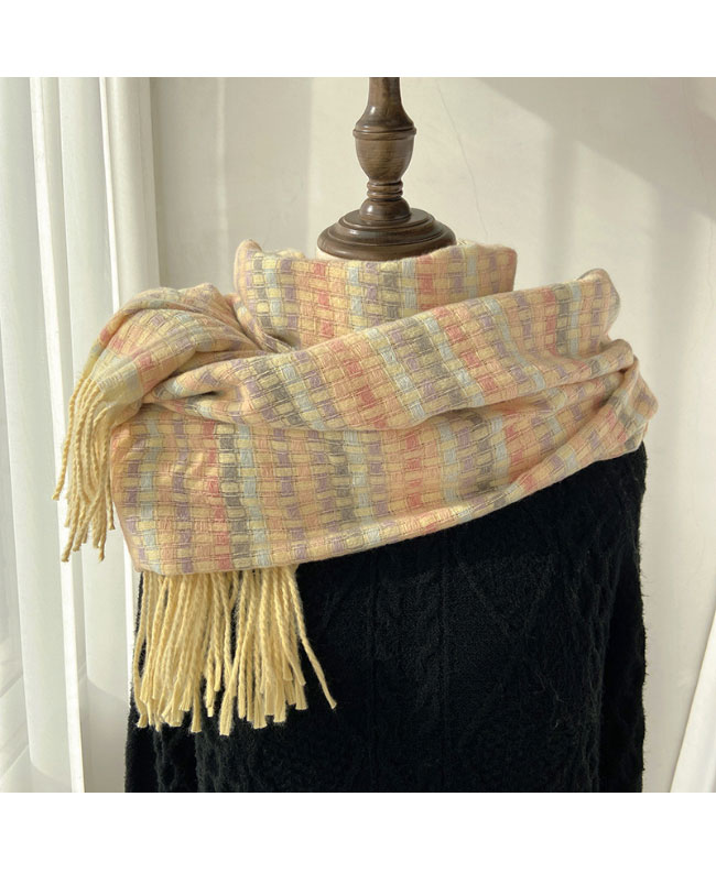 送料無料 マフラー チェック柄 レディース 大判マフラー 厚手 200CM×70CM 肩掛け 冬マフラー 襟巻き フリンジ付き 大判 チェック柄マフラー ストール 冬 