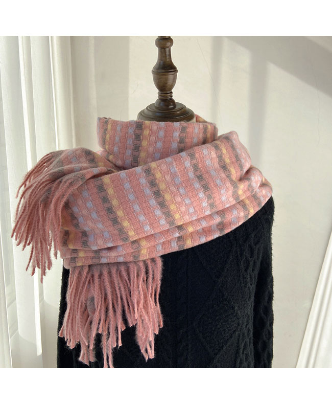 送料無料 マフラー チェック柄 レディース 大判マフラー 厚手 200CM×70CM 肩掛け 冬マフラー 襟巻き フリンジ付き 大判 チェック柄マフラー ストール 冬 
