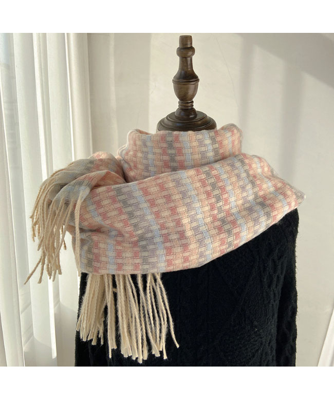 送料無料 マフラー チェック柄 レディース 大判マフラー 厚手 200CM×70CM 肩掛け 冬マフラー 襟巻き フリンジ付き 大判 チェック柄マフラー ストール 冬 