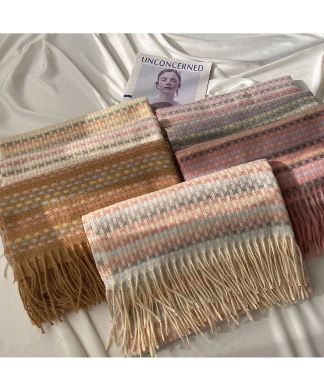 送料無料 マフラー チェック柄 レディース 大判マフラー 厚手 200CM×70CM 肩掛け 冬マフラー 襟巻き フリンジ付き 大判 チェック柄マフラー ストール 冬 