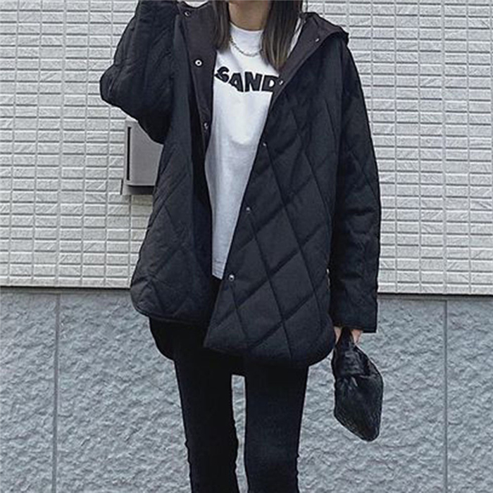 キルティング コート 中綿 コート レディース キルティングコート カジュアル キルティング アウター フード付き ゆったり 防寒軽い カーディガン 暖かい 