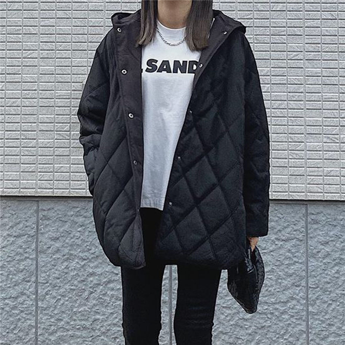 キルティング コート 中綿 コート レディース キルティングコート カジュアル キルティング アウター フード付き ゆったり 防寒軽い カーディガン 暖かい 