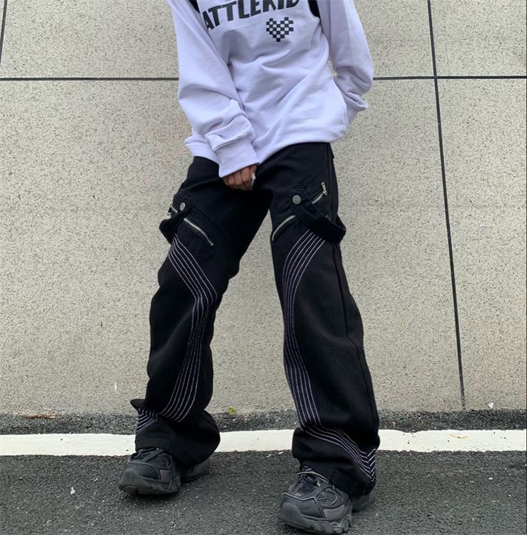 ロングパンツ 韓国 ストリート HIPHOP 原宿系 K-POP 衣装 レディース ダンス 