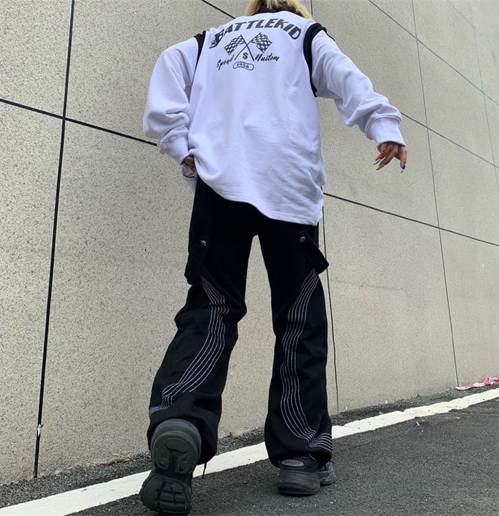 ロングパンツ 韓国 ストリート HIPHOP 原宿系 K-POP 衣装 レディース ダンス 