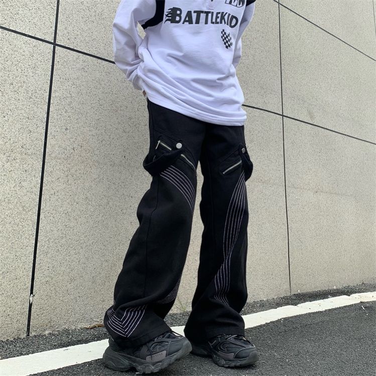 ロングパンツ 韓国 ストリート HIPHOP 原宿系 K-POP 衣装 レディース ダンス 