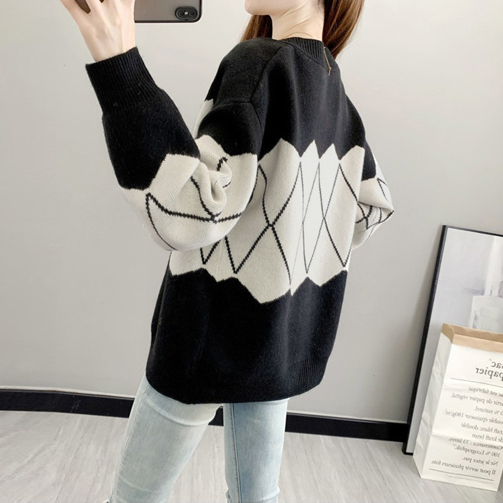 ニットカーディガン レトロ体型カバー秋冬  