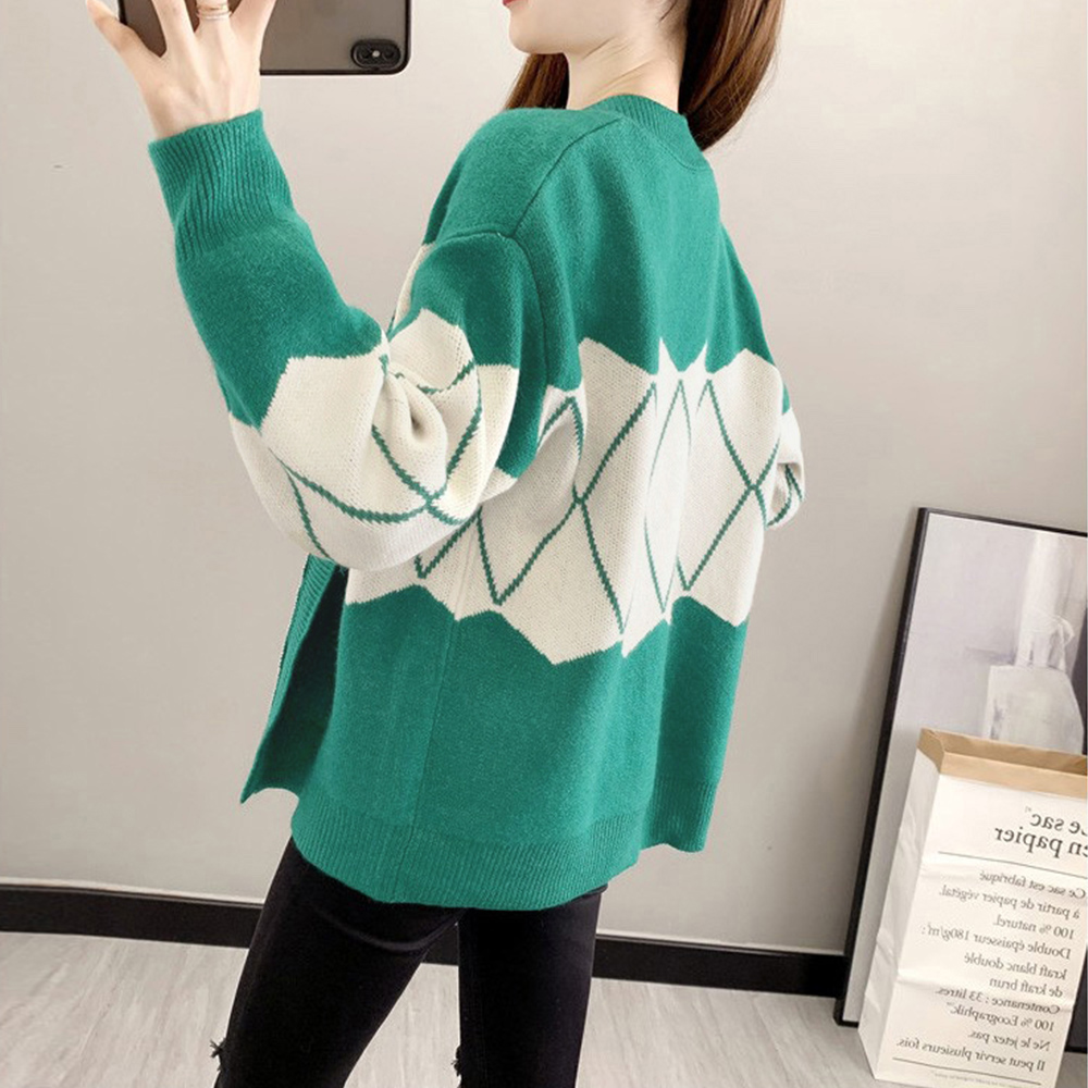 ニットカーディガン レトロ体型カバー秋冬  