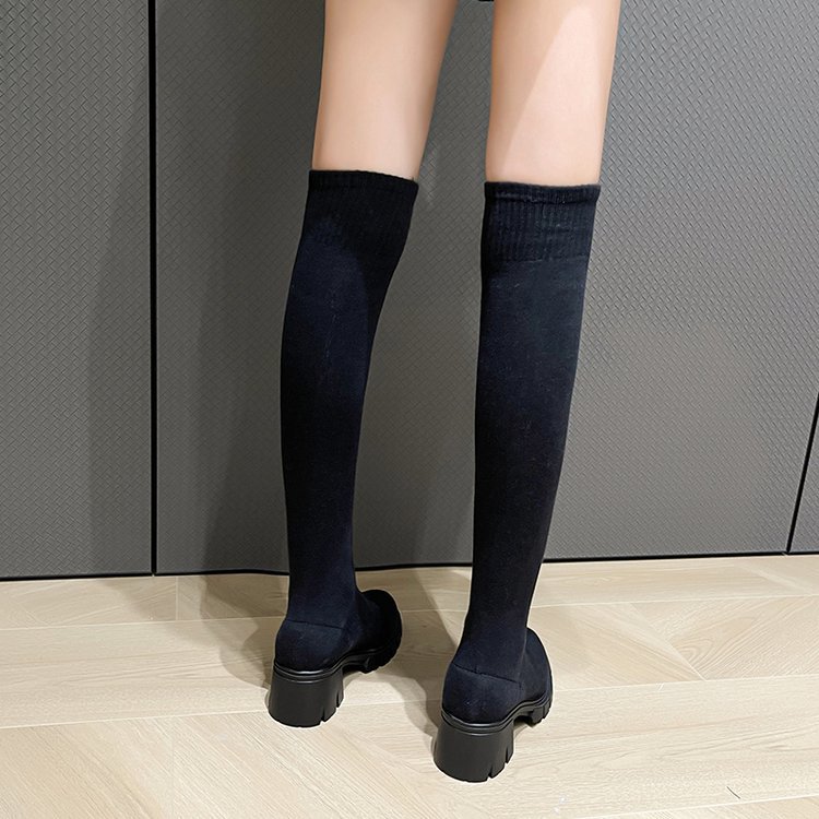 ストレッチ ロングブーツ レディース ニーハイブーツ ジョッキーブーツ 靴 ストレッチブーツ シンプル スムース カジュアル 秋冬 ゆったり 美脚 