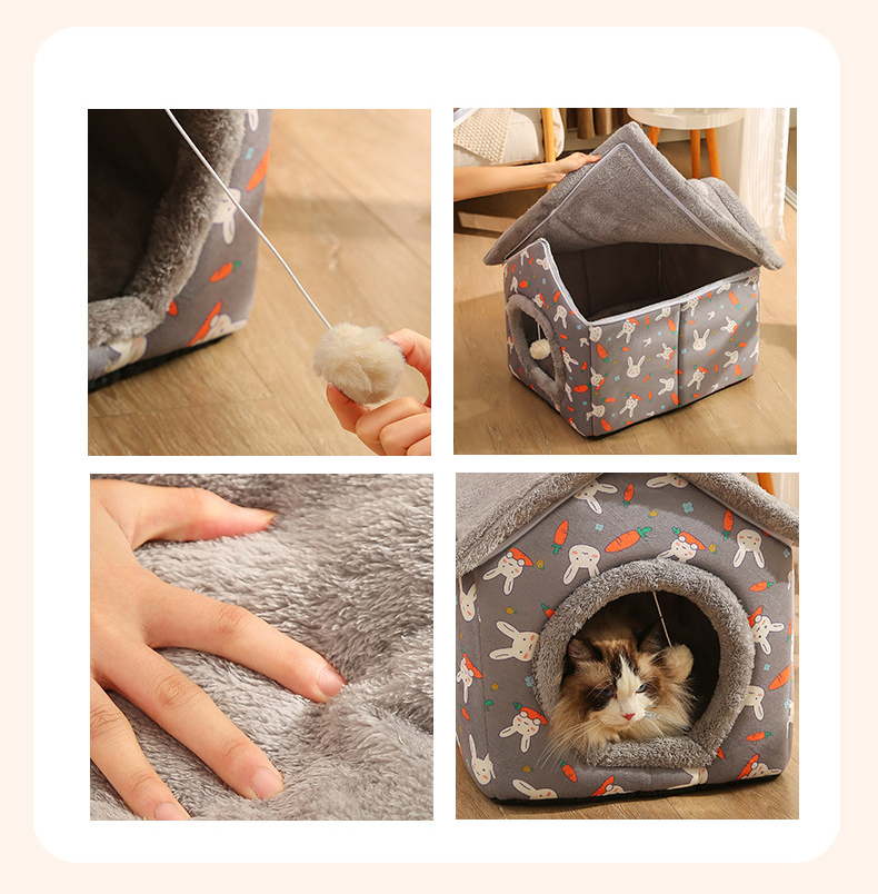 ペットハウス 犬ハウス 猫ハウス ペットベッド 猫ベッド 冬用 PET HOUSE 冬 秋 おしゃれ ふわふわ ドーム型 暖かい ベッド 洗える 折りたたみ 春 犬ベッド 
