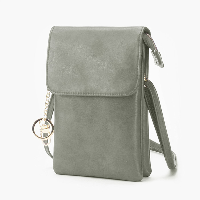 スマホバッグ スマホポーチ ショルダーバッグ マルチポシェット ミニ レディース 縦型 カードホルダー 多機種対応 肩掛け 長さ調節可能 財布 キーリング 