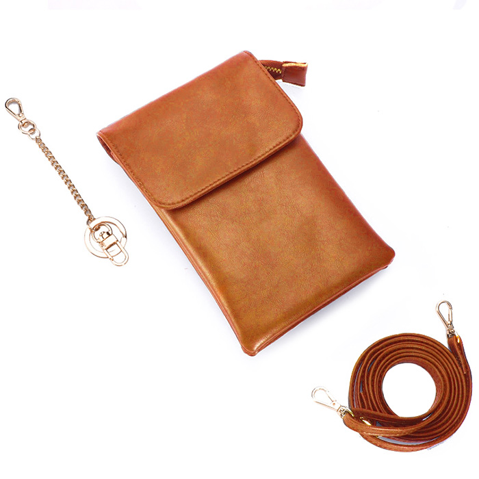 スマホバッグ スマホポーチ ショルダーバッグ マルチポシェット ミニ レディース 縦型 カードホルダー 多機種対応 肩掛け 長さ調節可能 財布 キーリング 