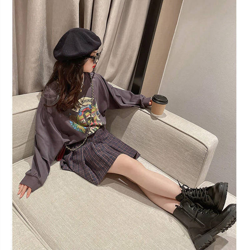 お取り寄せ商品 子供服 女の子 2点セット 上下セット 120 長袖 130 クールネック セットアップ プリーツスカート スカート 160 150 トップス 140 170 キッズ 