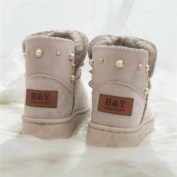 スノーブーツ ムートンブーツ キレイめ レディース ショートブーツ 冬靴 ファー 内ボア スエード 防寒 もこもこ モカシン ブーツ 裏起毛 