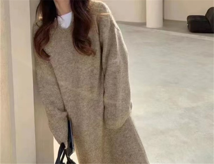 ニットワンピース レディース 秋冬 長袖 きれいめ 40代 ニット ミモレ ロングワンピース フード付き 着痩せ 上品 通勤オシャレ ニット秋 