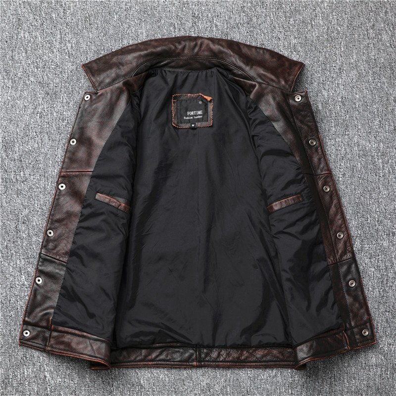 。ベスト バイク用ベスト 。ジャケット 革ジャン ライダースジャケット 牛革 メンズ ヴィンテージ風 レザージャケット 