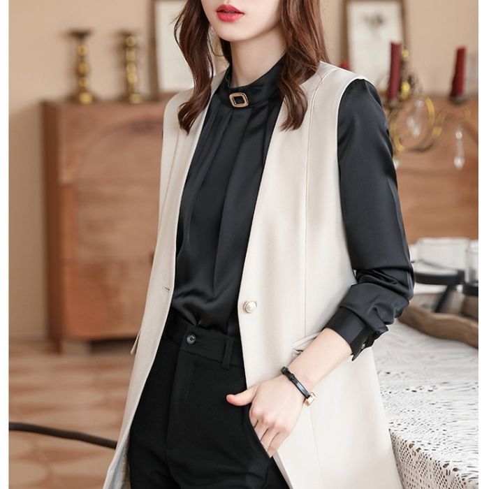 レディースシャツ オフィスシャツ 艶感有り3色選び トップス ブラウス 春夏 きれいめ 着痩 カ ジュアル風 オシャレ 