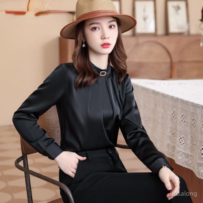 レディースシャツ オフィスシャツ 艶感有り3色選び トップス ブラウス 春夏 きれいめ 着痩 カ ジュアル風 オシャレ 