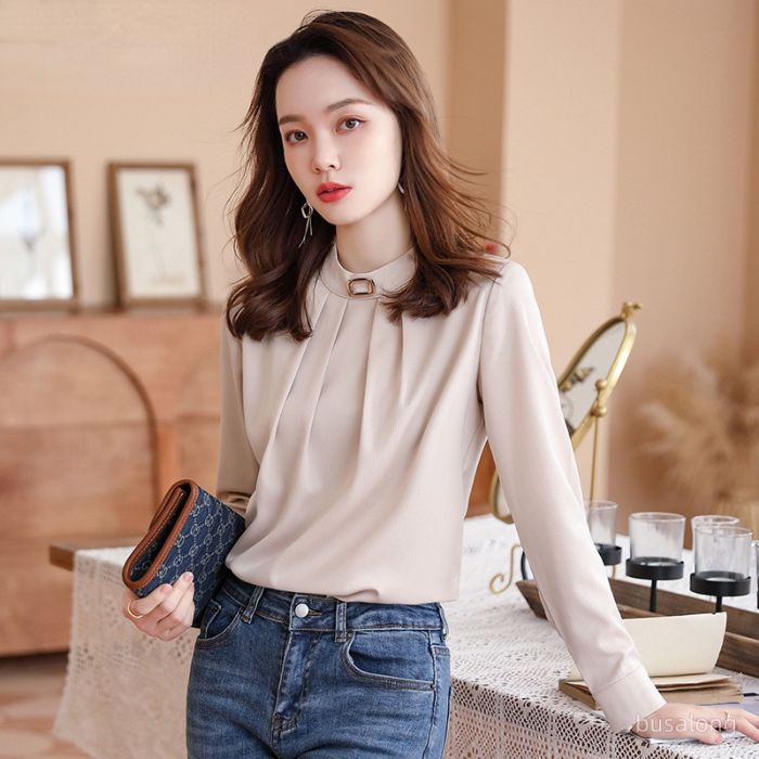 レディースシャツ オフィスシャツ 艶感有り3色選び トップス ブラウス 春夏 きれいめ 着痩 カ ジュアル風 オシャレ 